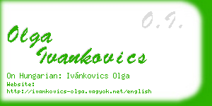 olga ivankovics business card