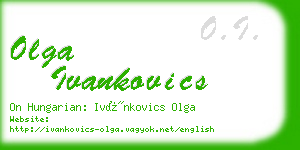 olga ivankovics business card